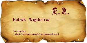 Rebák Magdolna névjegykártya