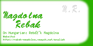 magdolna rebak business card